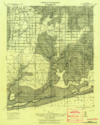Bon Secour Alabama Historical topographic map, 1:62500 scale, 15 X 15 Minute, Year 1921
