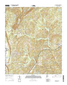 Bounds Lake Alabama Current topographic map, 1:24000 scale, 7.5 X 7.5 Minute, Year 2014