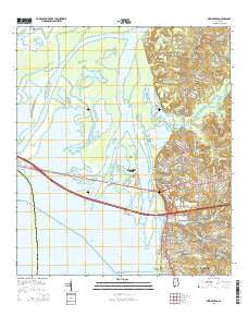 Bridgehead Alabama Current topographic map, 1:24000 scale, 7.5 X 7.5 Minute, Year 2014