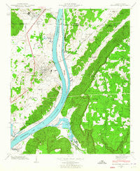 Bridgeport Alabama Historical topographic map, 1:24000 scale, 7.5 X 7.5 Minute, Year 1945