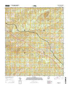 Camp Hill Alabama Current topographic map, 1:24000 scale, 7.5 X 7.5 Minute, Year 2014