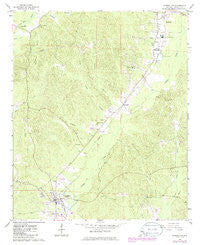 Carrollton Alabama Historical topographic map, 1:24000 scale, 7.5 X 7.5 Minute, Year 1967