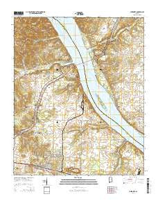 Cherokee Alabama Current topographic map, 1:24000 scale, 7.5 X 7.5 Minute, Year 2014