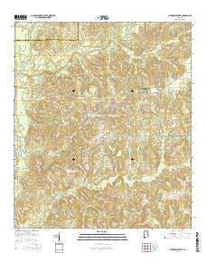 Citronelle West Alabama Current topographic map, 1:24000 scale, 7.5 X 7.5 Minute, Year 2014