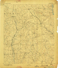 Clanton Alabama Historical topographic map, 1:125000 scale, 30 X 30 Minute, Year 1891