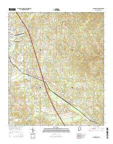 Clanton East Alabama Current topographic map, 1:24000 scale, 7.5 X 7.5 Minute, Year 2014