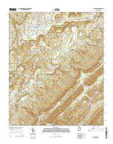 Cleveland Alabama Current topographic map, 1:24000 scale, 7.5 X 7.5 Minute, Year 2014