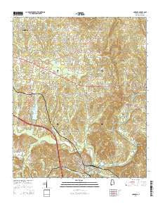 Cordova Alabama Current topographic map, 1:24000 scale, 7.5 X 7.5 Minute, Year 2014