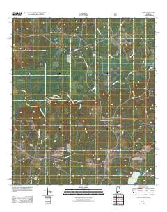 Dixie Alabama Historical topographic map, 1:24000 scale, 7.5 X 7.5 Minute, Year 2011