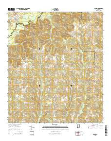 Dozier Alabama Current topographic map, 1:24000 scale, 7.5 X 7.5 Minute, Year 2014