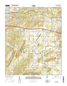 Eastaboga Alabama Current topographic map, 1:24000 scale, 7.5 X 7.5 Minute, Year 2014
