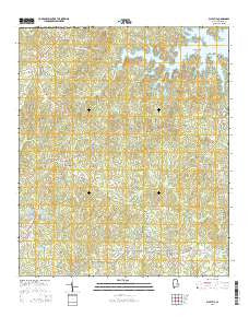 Eclectic Alabama Current topographic map, 1:24000 scale, 7.5 X 7.5 Minute, Year 2014