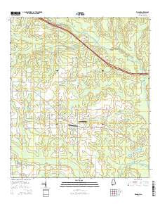 Elsanor Alabama Current topographic map, 1:24000 scale, 7.5 X 7.5 Minute, Year 2014