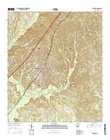 Evergreen Alabama Current topographic map, 1:24000 scale, 7.5 X 7.5 Minute, Year 2014