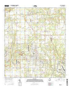 Foley Alabama Current topographic map, 1:24000 scale, 7.5 X 7.5 Minute, Year 2014