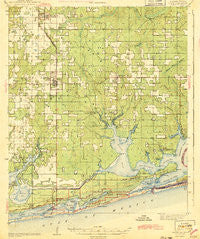 Foley Alabama Historical topographic map, 1:62500 scale, 15 X 15 Minute, Year 1943