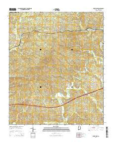 Fruithurst Alabama Current topographic map, 1:24000 scale, 7.5 X 7.5 Minute, Year 2014