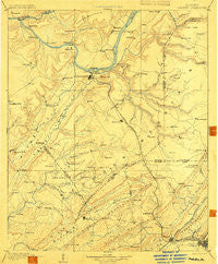 Gadsden Alabama Historical topographic map, 1:125000 scale, 30 X 30 Minute, Year 1903
