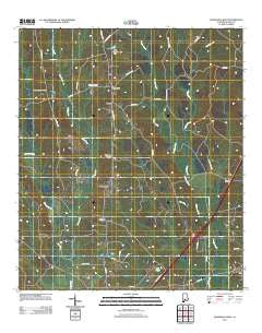 Georgiana West Alabama Historical topographic map, 1:24000 scale, 7.5 X 7.5 Minute, Year 2011
