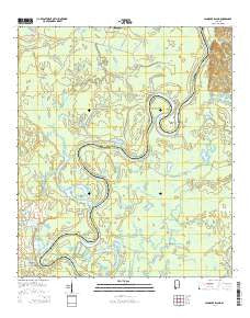 Ginhouse Island Alabama Current topographic map, 1:24000 scale, 7.5 X 7.5 Minute, Year 2014