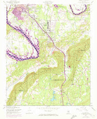 Glencoe Alabama Historical topographic map, 1:24000 scale, 7.5 X 7.5 Minute, Year 1956