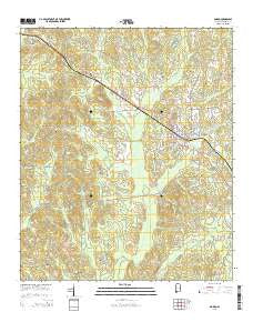 Gordo Alabama Current topographic map, 1:24000 scale, 7.5 X 7.5 Minute, Year 2014