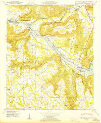 Guntersville Dam Alabama Historical topographic map, 1:24000 scale, 7.5 X 7.5 Minute, Year 1950