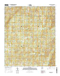 Hackneyville Alabama Current topographic map, 1:24000 scale, 7.5 X 7.5 Minute, Year 2014