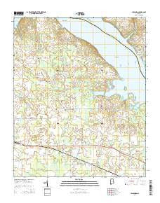 Hillsboro Alabama Current topographic map, 1:24000 scale, 7.5 X 7.5 Minute, Year 2014