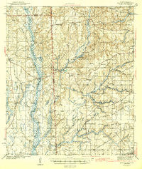 Hurley Mississippi Historical topographic map, 1:62500 scale, 15 X 15 Minute, Year 1943