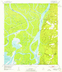 Hurricane Alabama Historical topographic map, 1:24000 scale, 7.5 X 7.5 Minute, Year 1953