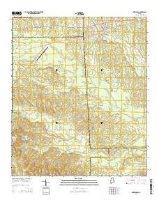 Hurtsboro Alabama Current topographic map, 1:24000 scale, 7.5 X 7.5 Minute, Year 2014