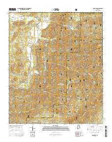 Ironaton Alabama Current topographic map, 1:24000 scale, 7.5 X 7.5 Minute, Year 2014