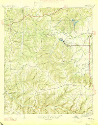 Isbell Alabama Historical topographic map, 1:24000 scale, 7.5 X 7.5 Minute, Year 1947