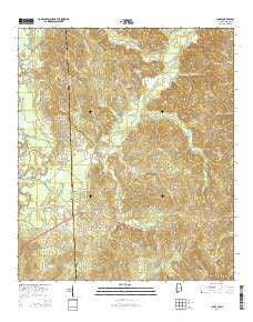 Isney Alabama Current topographic map, 1:24000 scale, 7.5 X 7.5 Minute, Year 2014
