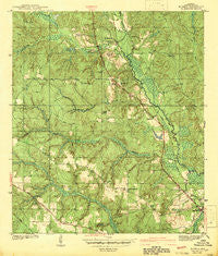 Kushla Alabama Historical topographic map, 1:31680 scale, 7.5 X 7.5 Minute, Year 1942