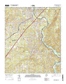 Lanett South Alabama Current topographic map, 1:24000 scale, 7.5 X 7.5 Minute, Year 2014