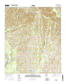 Melton Alabama Current topographic map, 1:24000 scale, 7.5 X 7.5 Minute, Year 2014