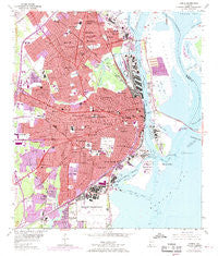Mobile Alabama Historical topographic map, 1:24000 scale, 7.5 X 7.5 Minute, Year 1953