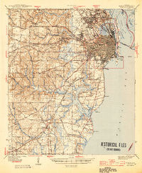 Mobile Alabama Historical topographic map, 1:62500 scale, 15 X 15 Minute, Year 1944