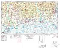 Mobile Alabama Historical topographic map, 1:250000 scale, 1 X 2 Degree, Year 1953