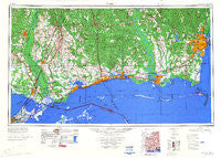 Mobile Alabama Historical topographic map, 1:250000 scale, 1 X 2 Degree, Year 1984