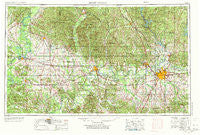 Montgomery Alabama Historical topographic map, 1:250000 scale, 1 X 2 Degree, Year 1953