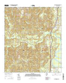 Mount Vernon Alabama Current topographic map, 1:24000 scale, 7.5 X 7.5 Minute, Year 2014