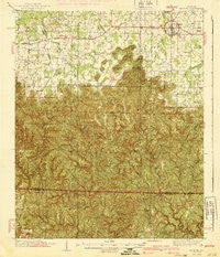 Mt Hope Alabama Historical topographic map, 1:62500 scale, 15 X 15 Minute, Year 1940