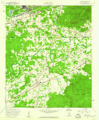 Munford Alabama Historical topographic map, 1:24000 scale, 7.5 X 7.5 Minute, Year 1956