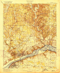 Muscle Shoals Alabama Historical topographic map, 1:62500 scale, 15 X 15 Minute, Year 1916