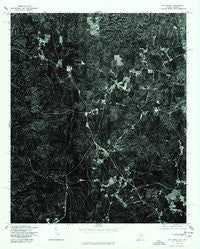 Oak Level Alabama Historical topographic map, 1:24000 scale, 7.5 X 7.5 Minute, Year 1975