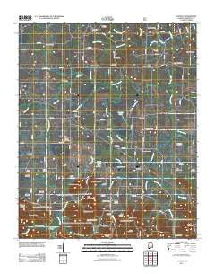 Oakville Alabama Historical topographic map, 1:24000 scale, 7.5 X 7.5 Minute, Year 2011