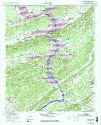 Ohatchee Alabama Historical topographic map, 1:24000 scale, 7.5 X 7.5 Minute, Year 1949